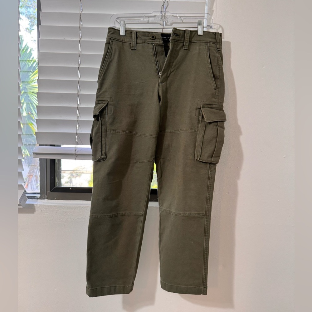 Abercrombie & Fitch Men's Olive Cargo/Utility Pants 28x28